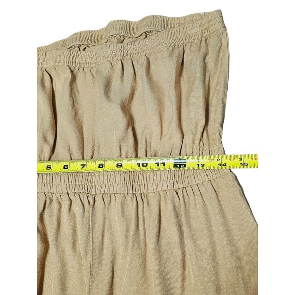 Jolie and Joy cargo Jumpsuit size Large tan jogger cut - Picture 5 of 9